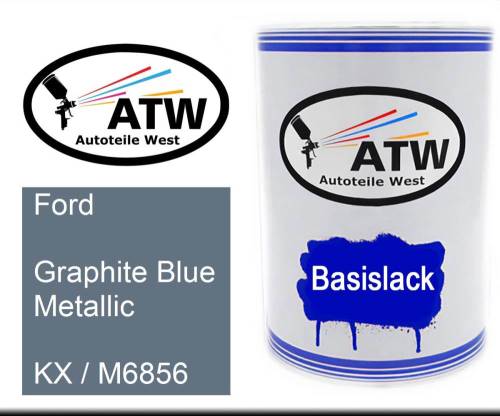 Ford, Graphite Blue Metallic, KX / M6856: 500ml Lackdose, von ATW Autoteile West.